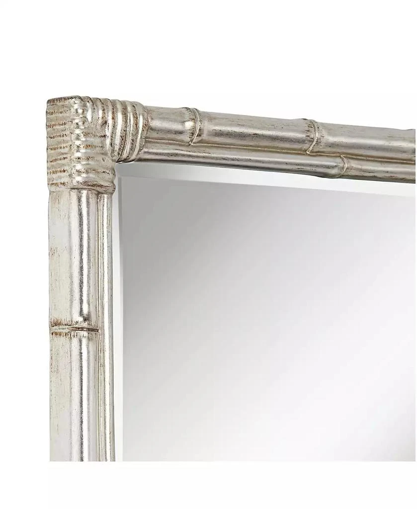 Noble Park Takeo Rectangular Vanity Decorative Wall Mirror Modern Rustic Style Distressed Silver Faux Bamboo Frame Beveled 31" Wide for Bathroom Bedroom Living Room Home Office Entryway - Noble Park 3