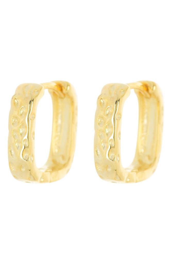 Savvy Cie Jewels 18K Gold Plated Sterling Silver Square Hoop Earrings