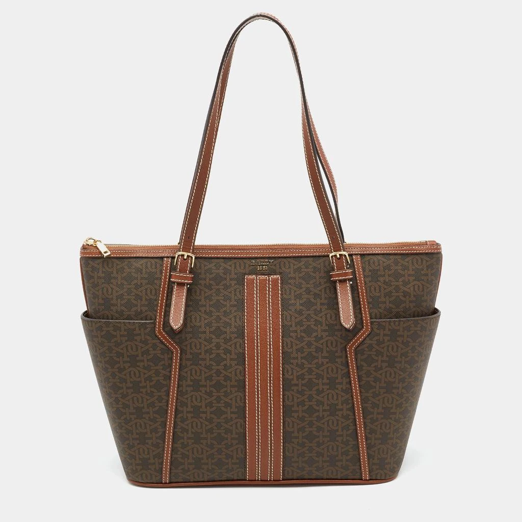 Bally Bally Brown Printed Coated Canvas and Leather Damirah Tote 1