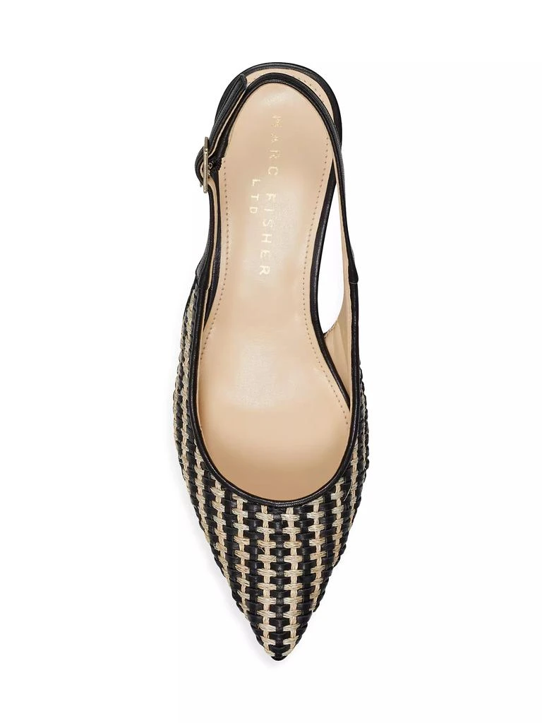 Marc Fisher Textile & Leather Slingback Pumps 4