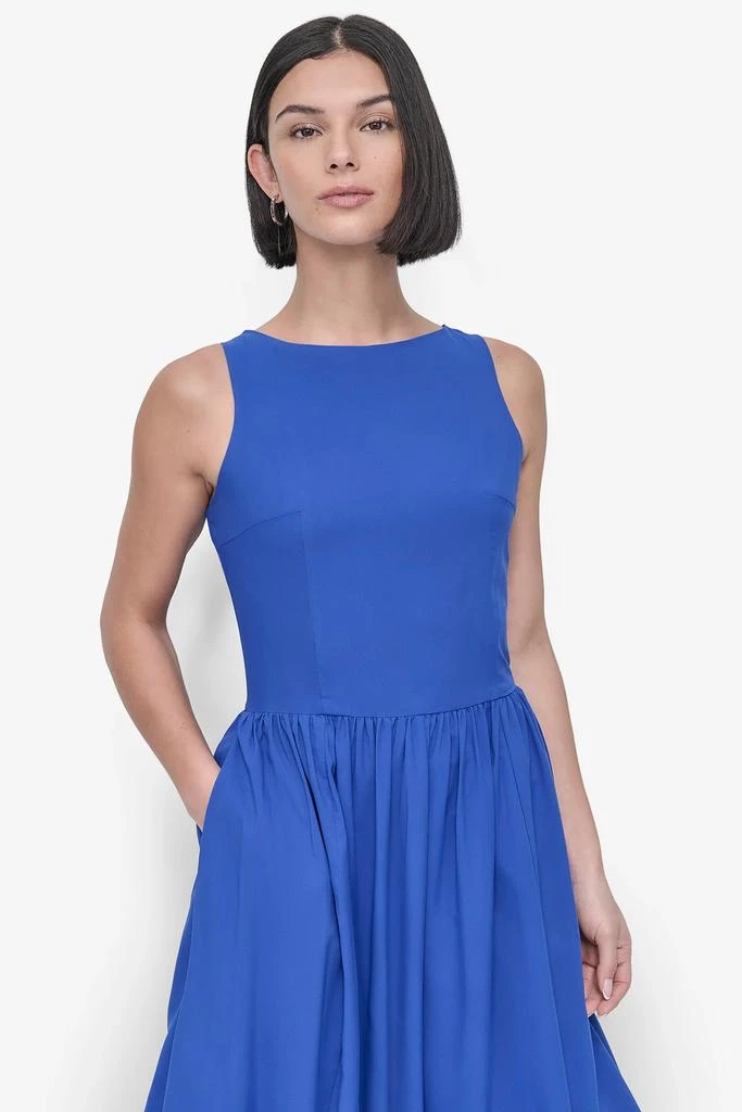 DKNY SLEEVELESS BOAT NECK DROP WAIST DRESS 3