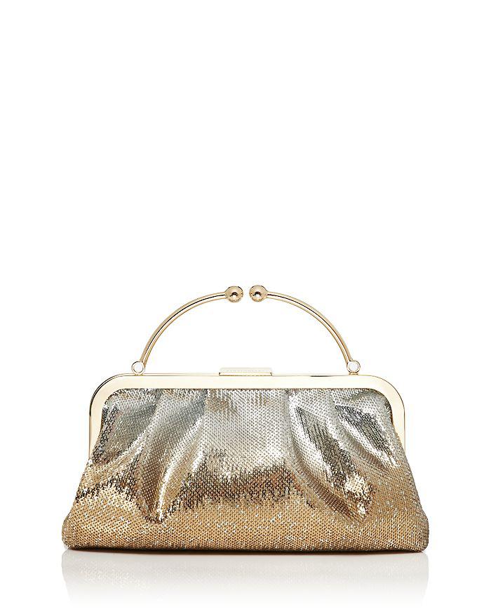 Strathberry Frame Clutch Degrade Sequins, Wicked Silver/Gold - Exclusive