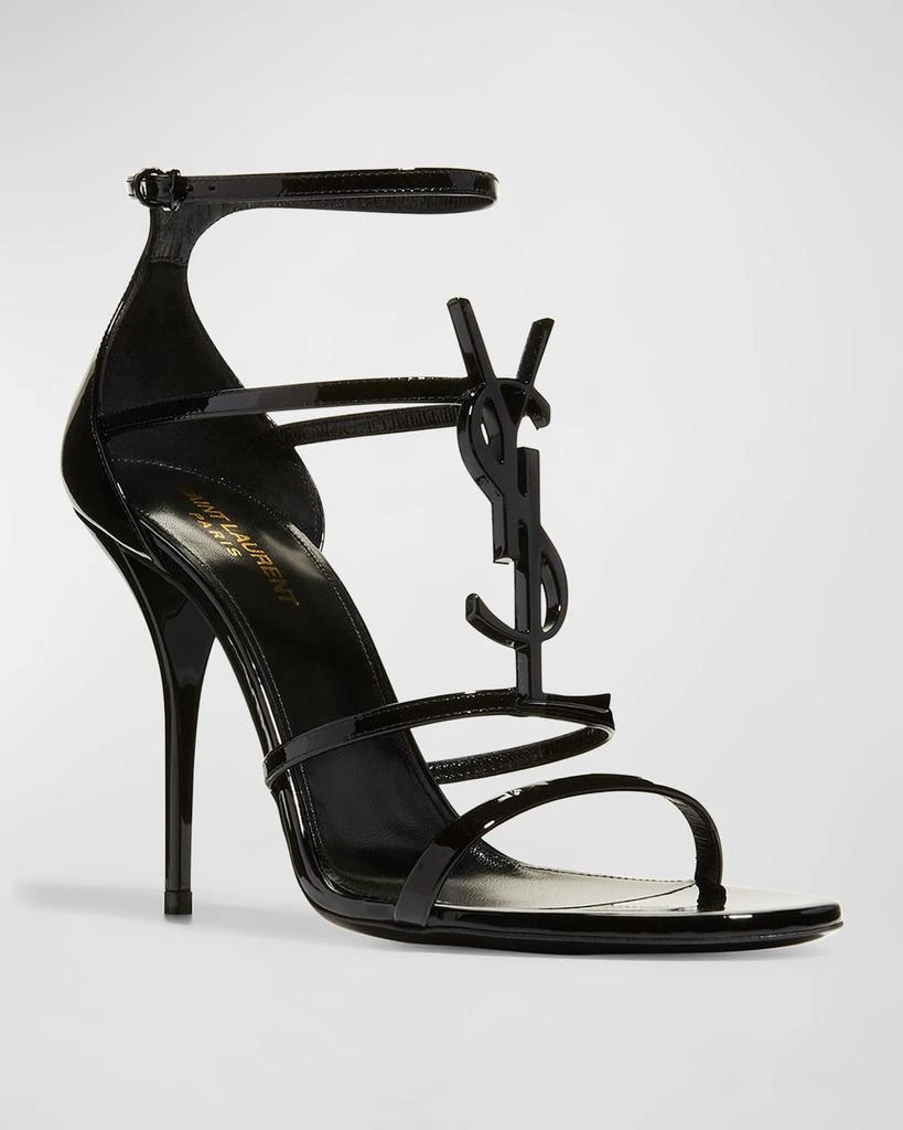 Yves Saint Laurent Opyum YSL Patent Ankle-Strap Sandals 2