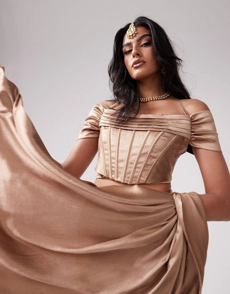 Kanya London Kanya London corset top co-ord in praline 1
