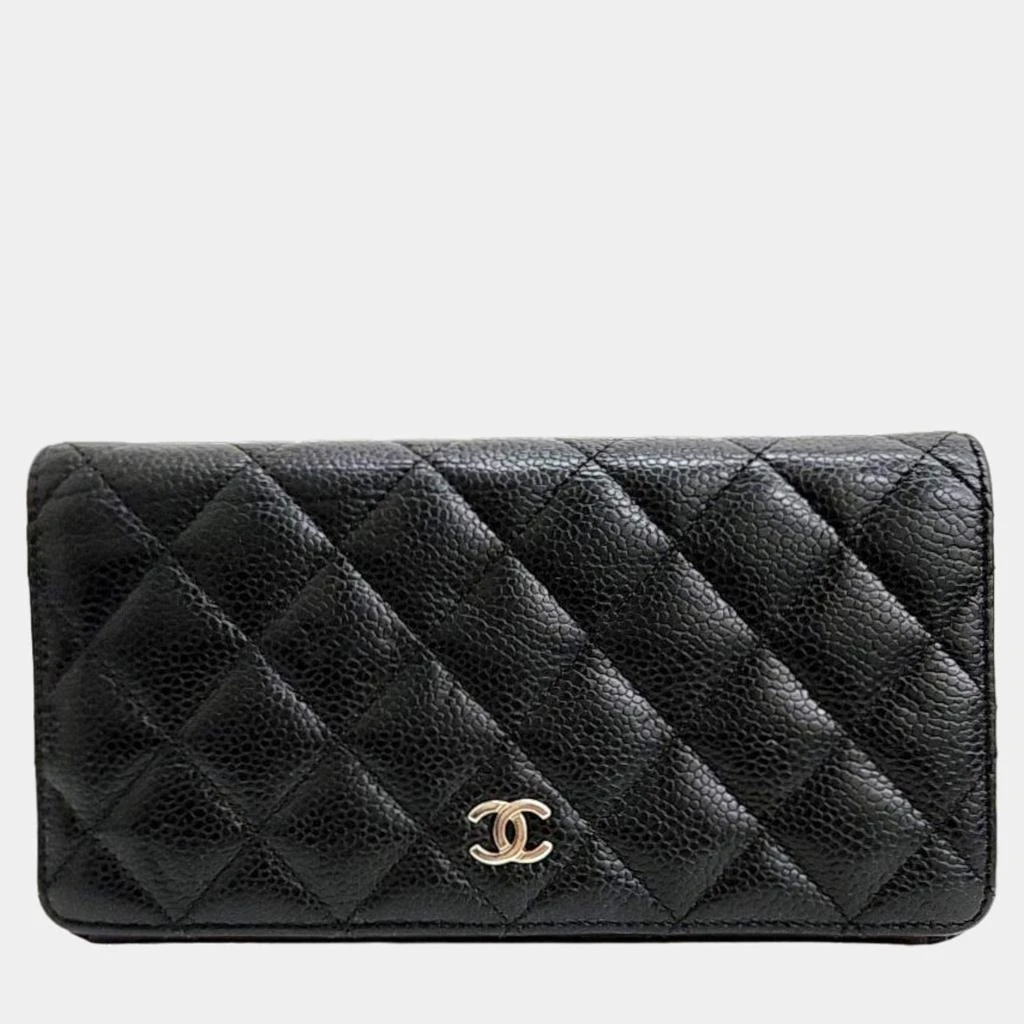 Chanel Chanel Black caviar long wallet 1
