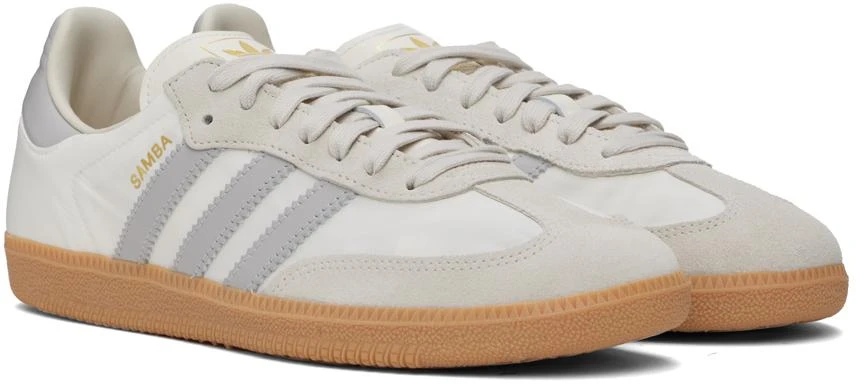Adidas Off-White & Gray Samba OG Sneakers 4