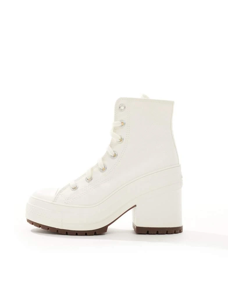 Converse Converse Chuck Taylor 70's Hi Deluxe heeled trainers in white 2