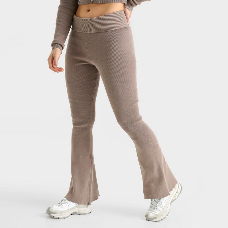 DailySZN Women's DAILYSZN Knit Flare Pants