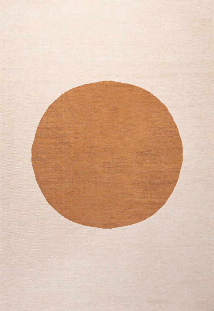 JONATHAN Y Cirkel Minimalist Geometric Dot Machine-Washable Cream/Rust Area Rug