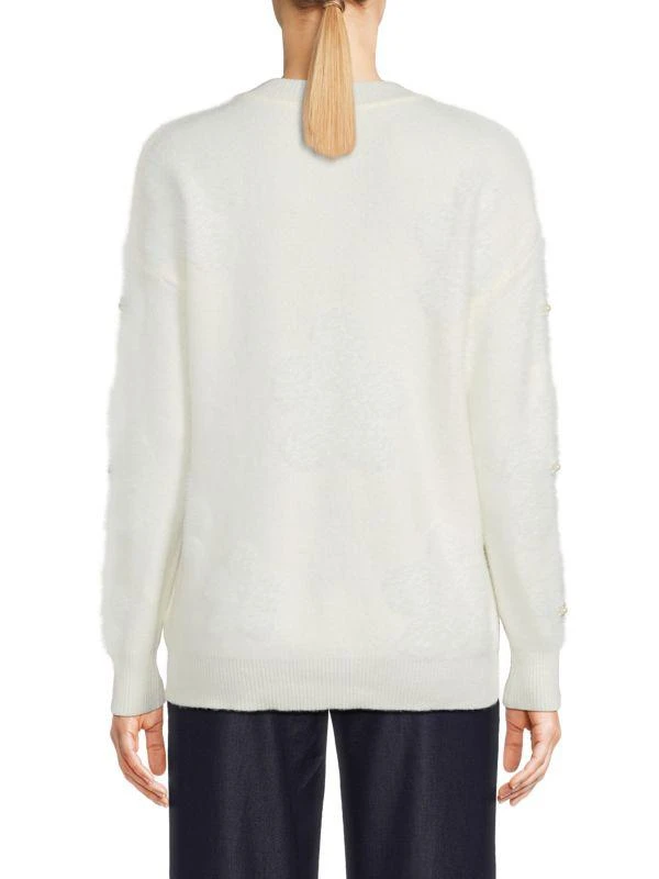 NANETTE nanette lepore Retro Pearl Floral Sweater 2
