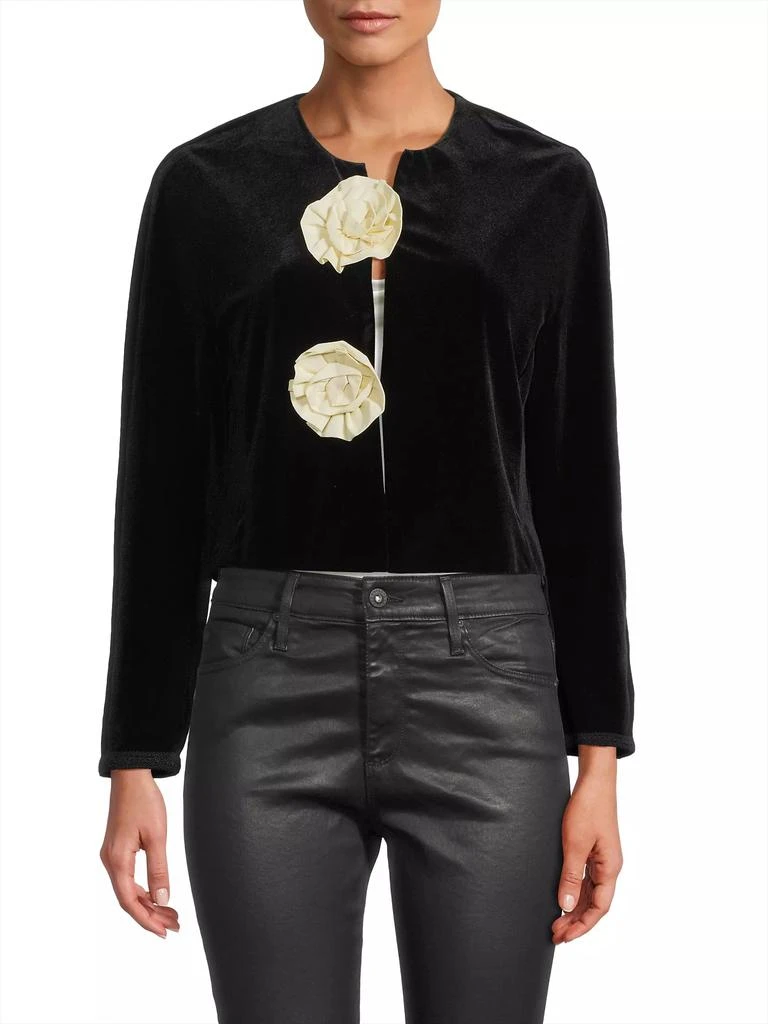 Ciao Lucia Javiera Rosette Velvet Jacket 3