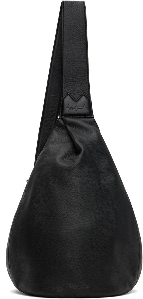 Yohji Yamamoto 黒 ショルダーバッグ Yohji Yamamoto レザーショルダーバッグ | ブラック | FARFETCH JP