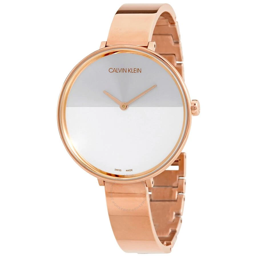 Calvin Klein Rise Quartz Silver and White Ladies Watch K7A23646 1