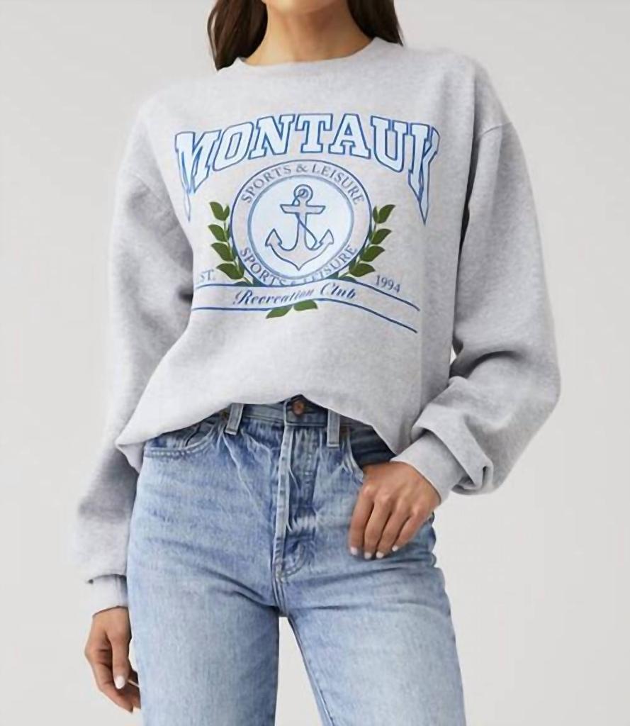 Show Me Your Mumu Women's X Fashionpass Stanley Sweatshirt In Montauk Grey