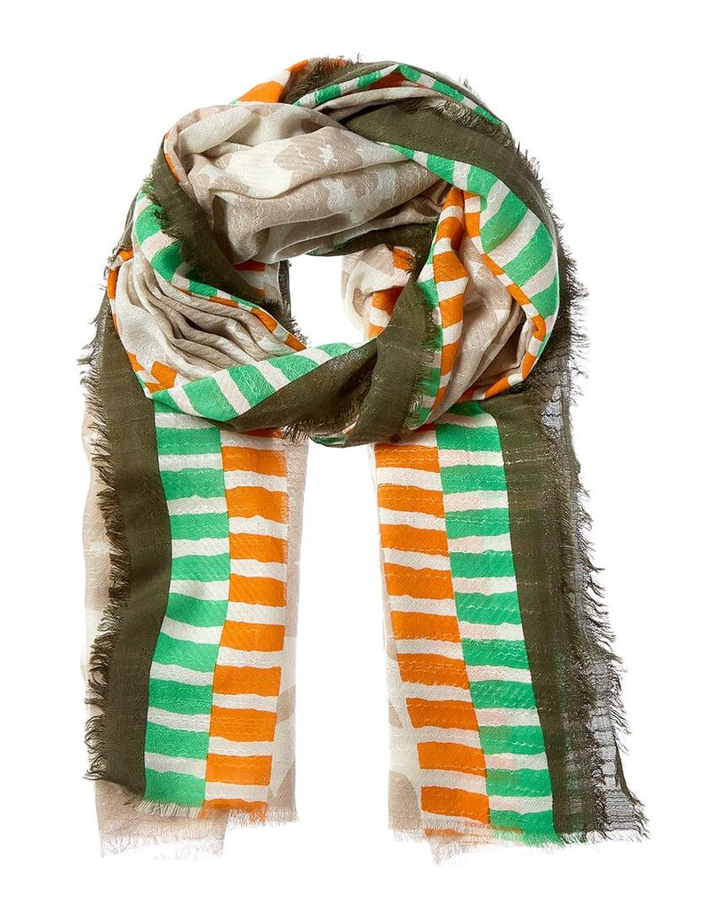 Echo Design Woven Oblong Linen-Blend Scarf