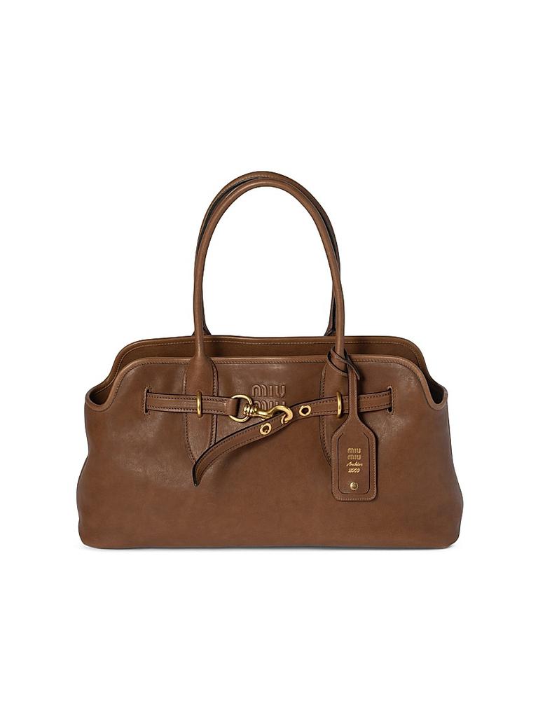 トートバッグ MIU MIU Brown Leather Shoulder Bag Miu Miu Brown Leather Shoulder Bag | italist