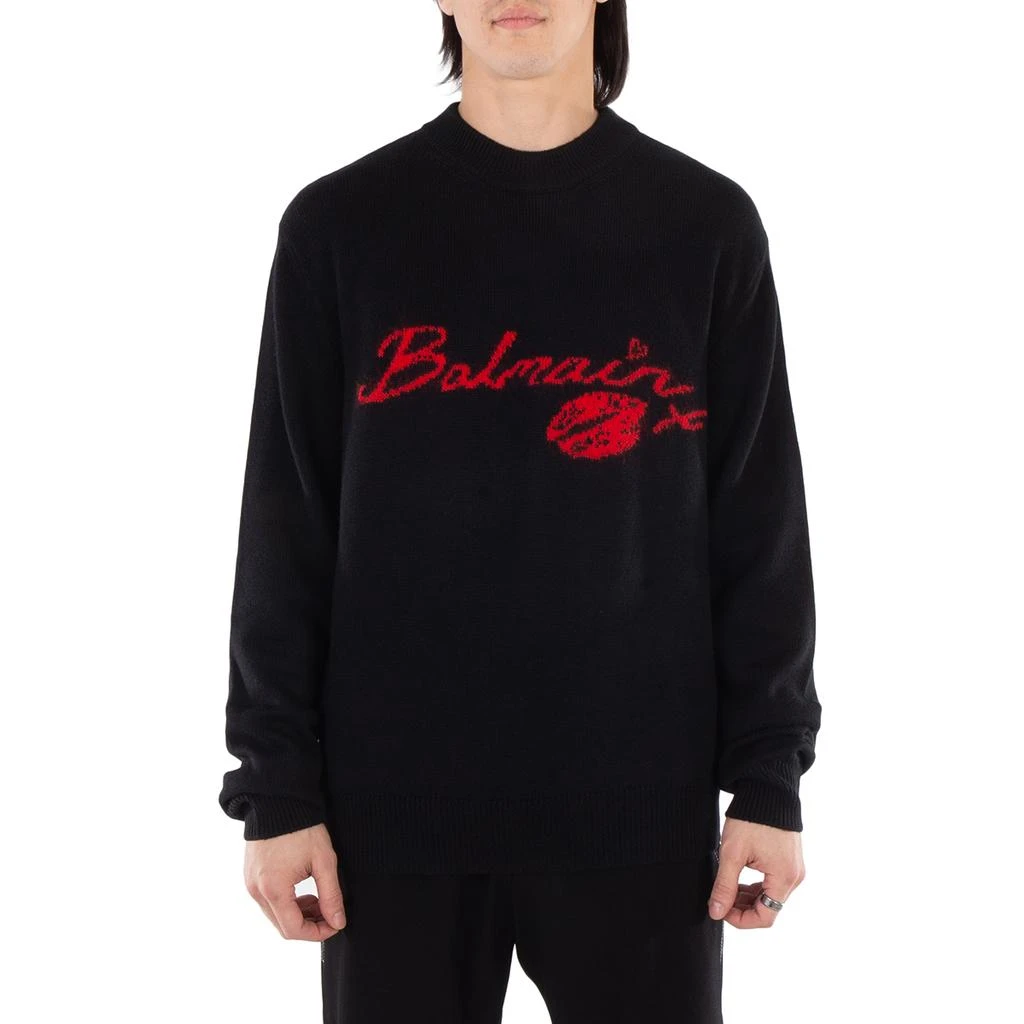 Balmain Balmain Kiss Embroidered Wool Jumper, Size Small