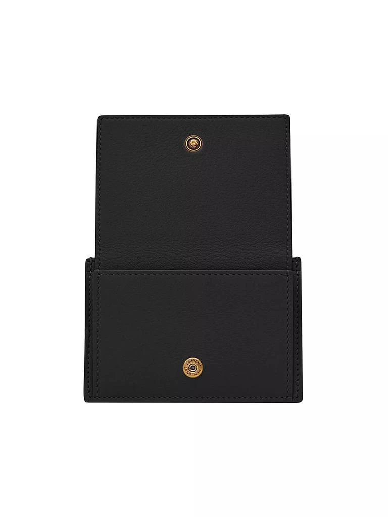 Yves Saint Laurent Tiny Cassandre Card Case in Grained Leather 2