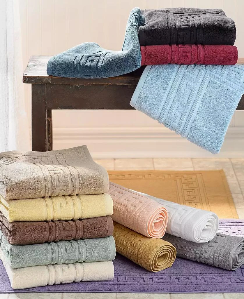 Superior Cotton Greek Key Infinity Border 2-Pc. Bath Rug Set 4