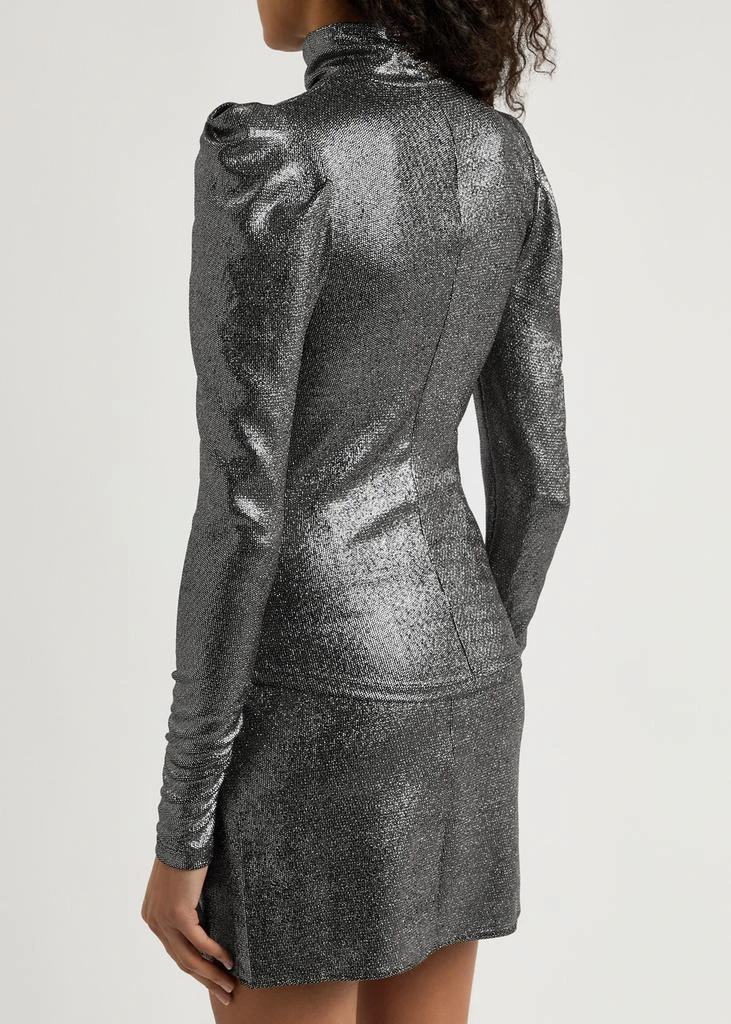 Isabel Marant Étoile Biaola metallic jersey top 3