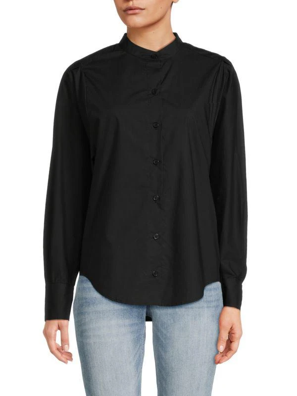 Equipment Collarless Button Down Shirt 1