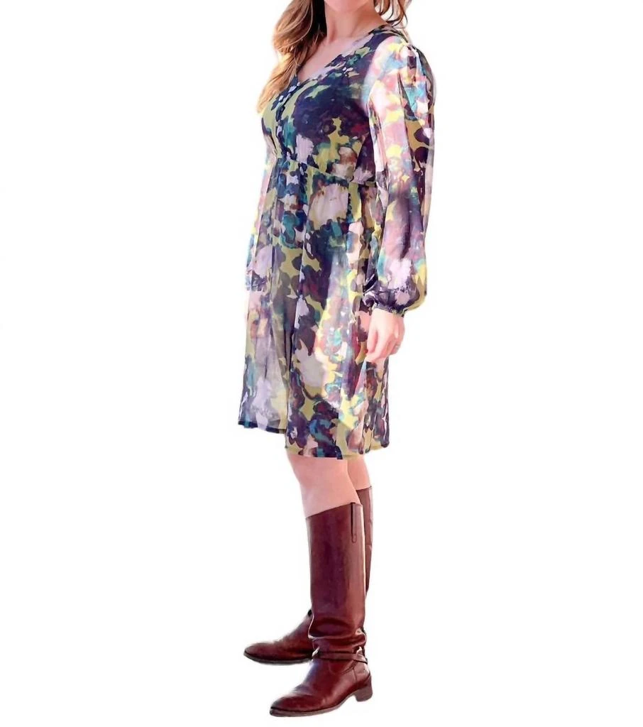 ICHI Katelyn Dress In Green Moss 2