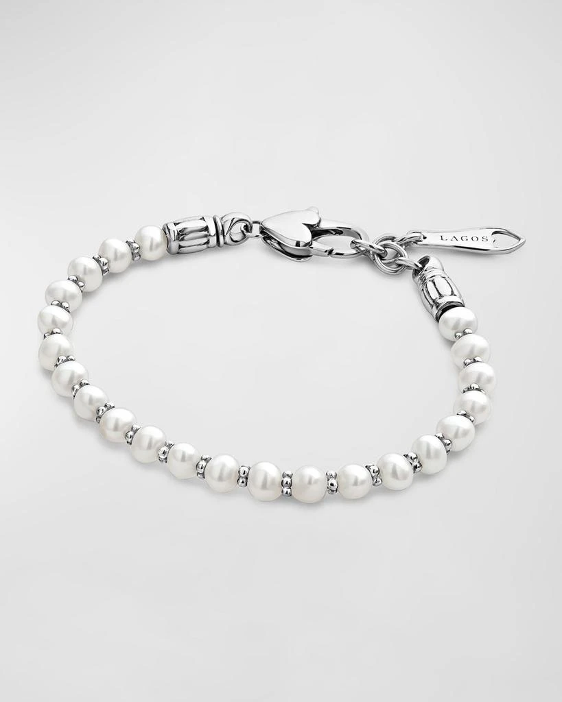 LAGOS Kinder Sterling Silver Pearl Bracelet 3