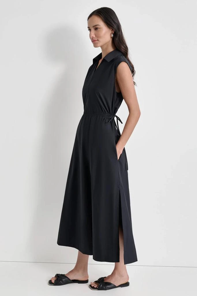 DKNY CUTOUT PINSTRIPED MIDI SHIRT DRESS 4