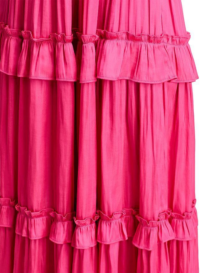 AQUA Ruched Ruffled Midi Dress - Exclusive 2