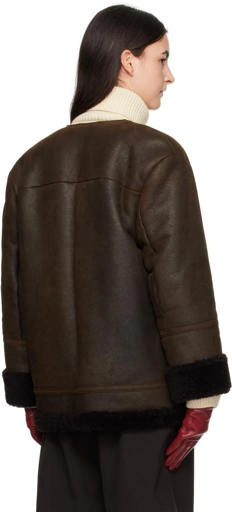 Weekend Max Mara Brown Borbone Shearling Jacket 3