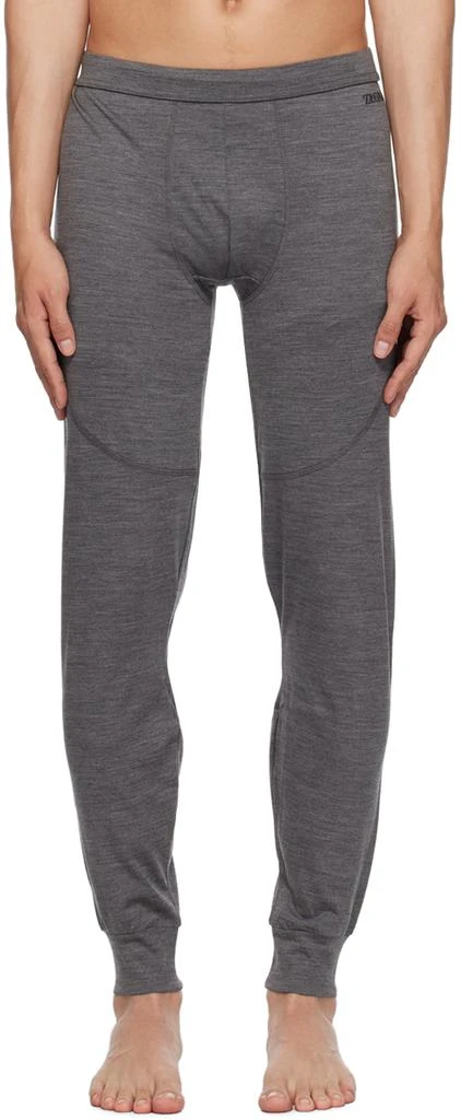 ZEGNA Gray Elasticized Sweatpants 1