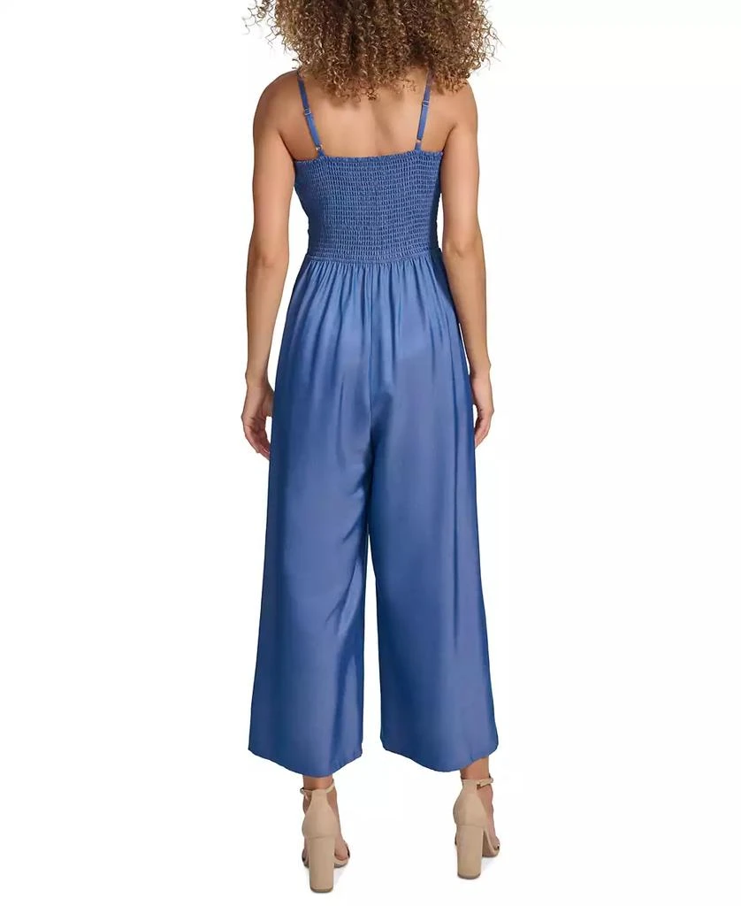 Kensie Women's Chambray Ruched Jumpsuit 2