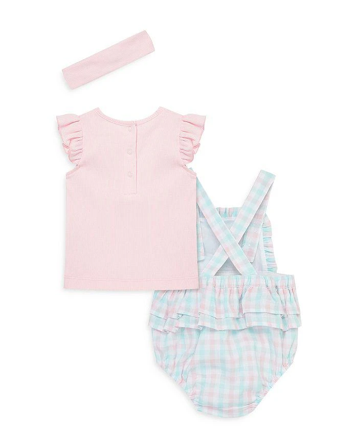 Little Me Girls' Check Bubble Romper & Headband - Baby 2