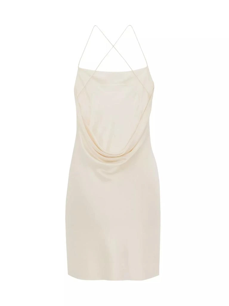 Yves Saint Laurent Cowl Back Dress in Silk Satin 7