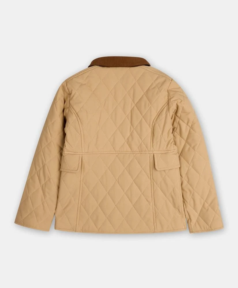 Brooks Brothers Girls Quilted Riding Jacket with Contrast Collar 2