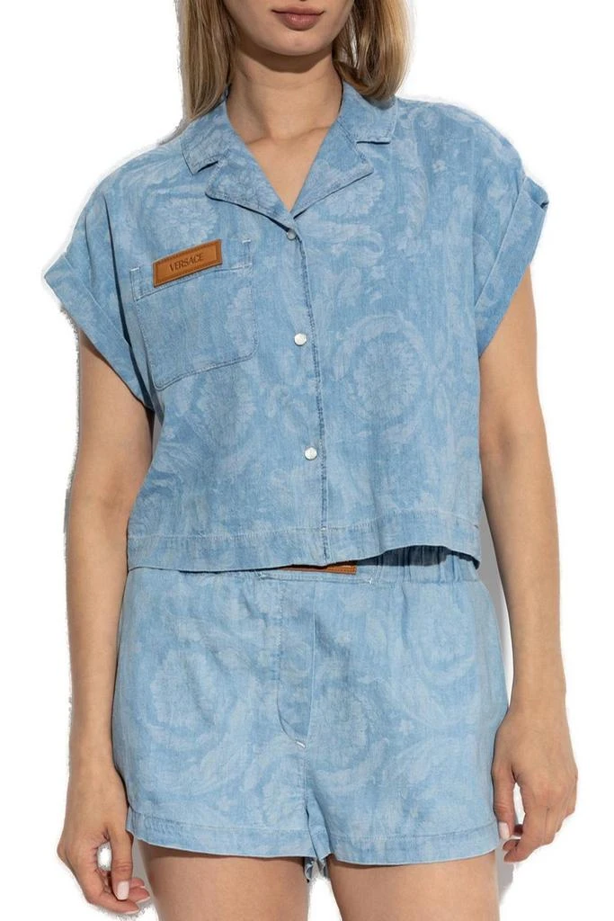 Versace Versace Short Sleeved Denim Shirt 2