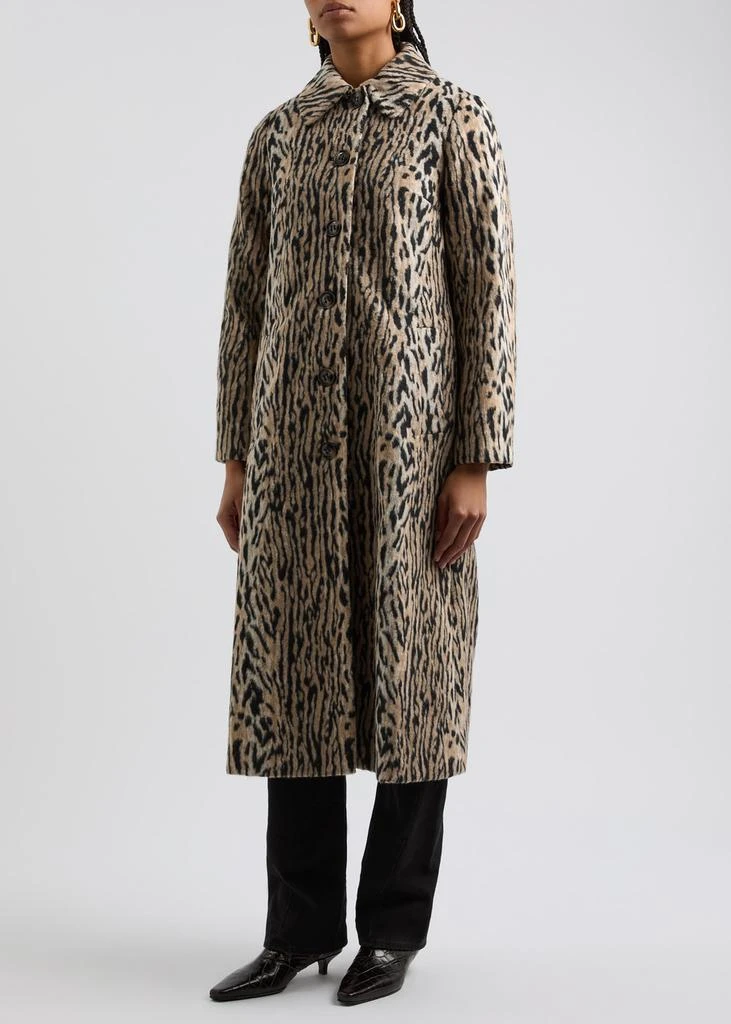 Rixo Milly leopard-print faux fur coat 2