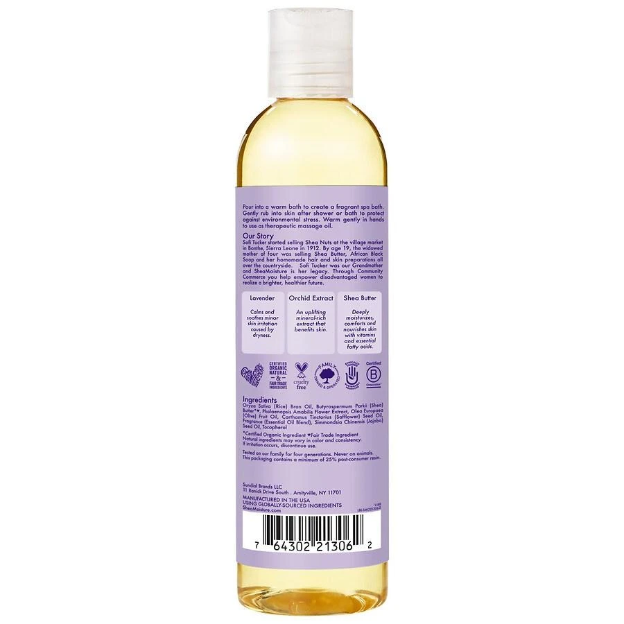 SheaMoisture Bath, Body and Massage Oil Lavender Wild Orchid 2