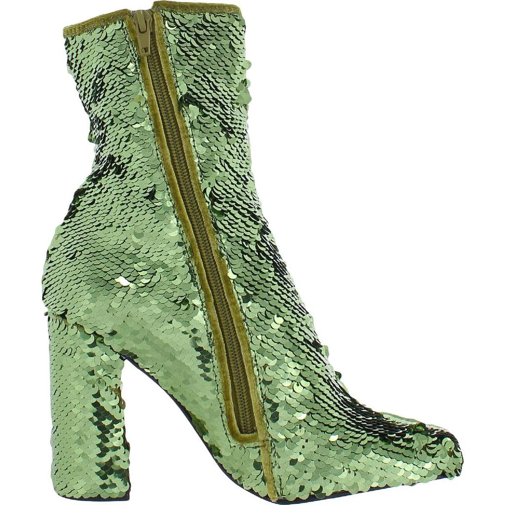 Steve Madden Lynden Womens Sequined Square Toe Mid-Calf Boots 2