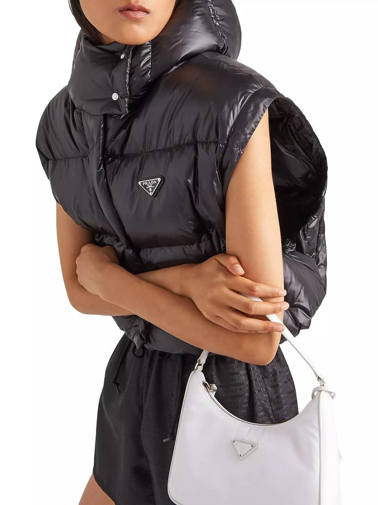 Prada Re-Nylon Convertible Cropped Down Jacket 4