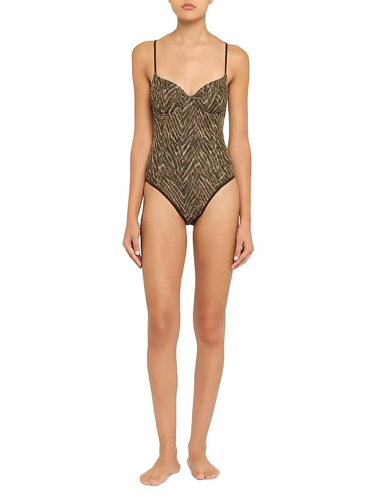 Ramy Brook Jayda Metallic One-Piece Swimsuit 2
