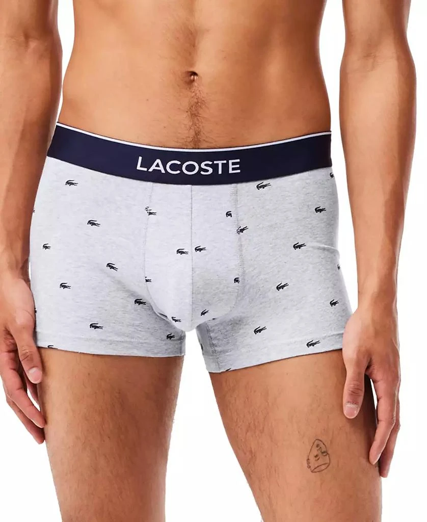 Lacoste Men's 3-Pack Lifestyle All Over Print Trunks 6