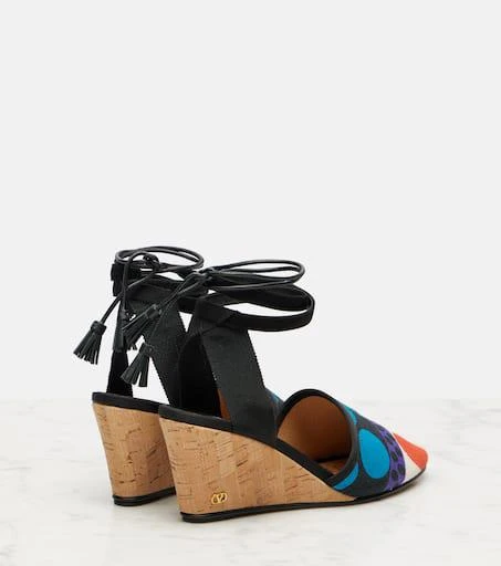Valentino La Cruisette printed espadrille wedges 2