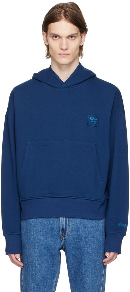 Wooyoungmi Blue Embroidered Hoodie