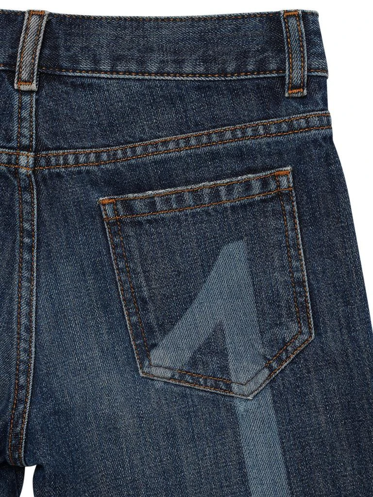 N°21 Logo Print Cotton Denim Shorts 4