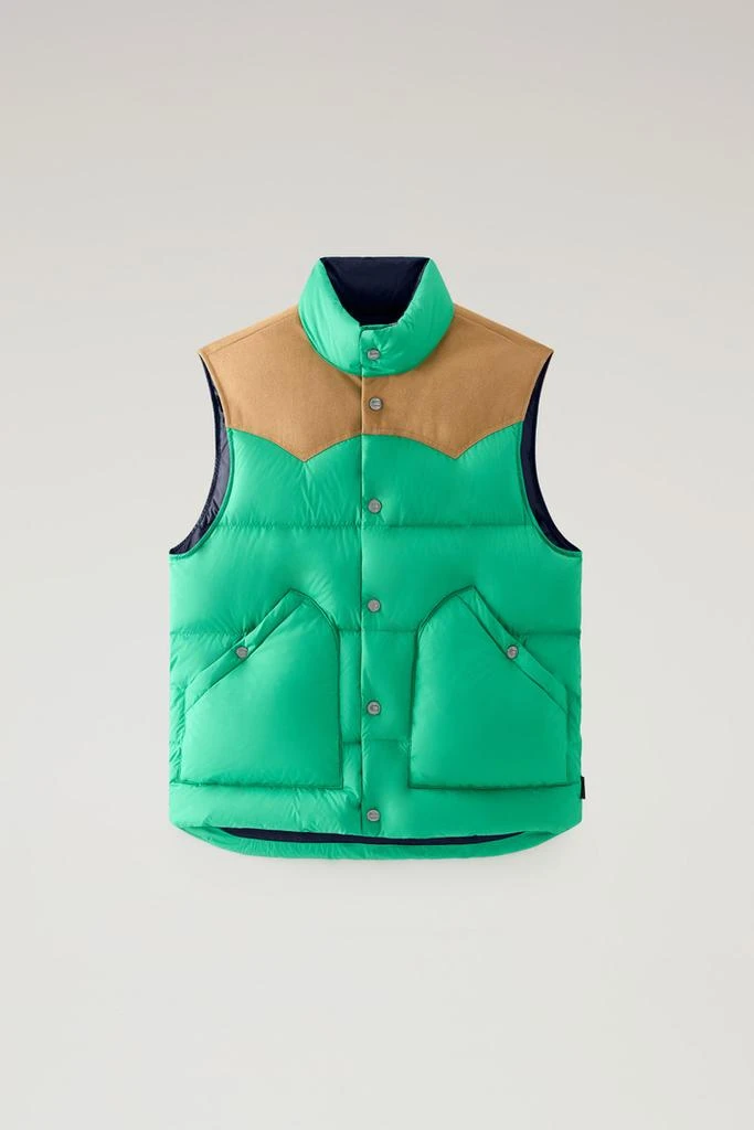 WOOLRICH Western Padded Vest - Men - Green 5