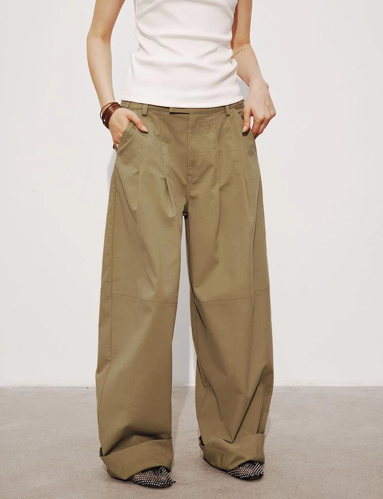 Pixie Market Baggy Khaki Button Pants-PREORDER 6