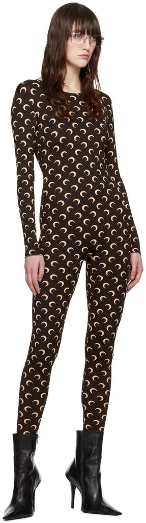 MARINE SERRE Tan All Over Moon Jumpsuit 5