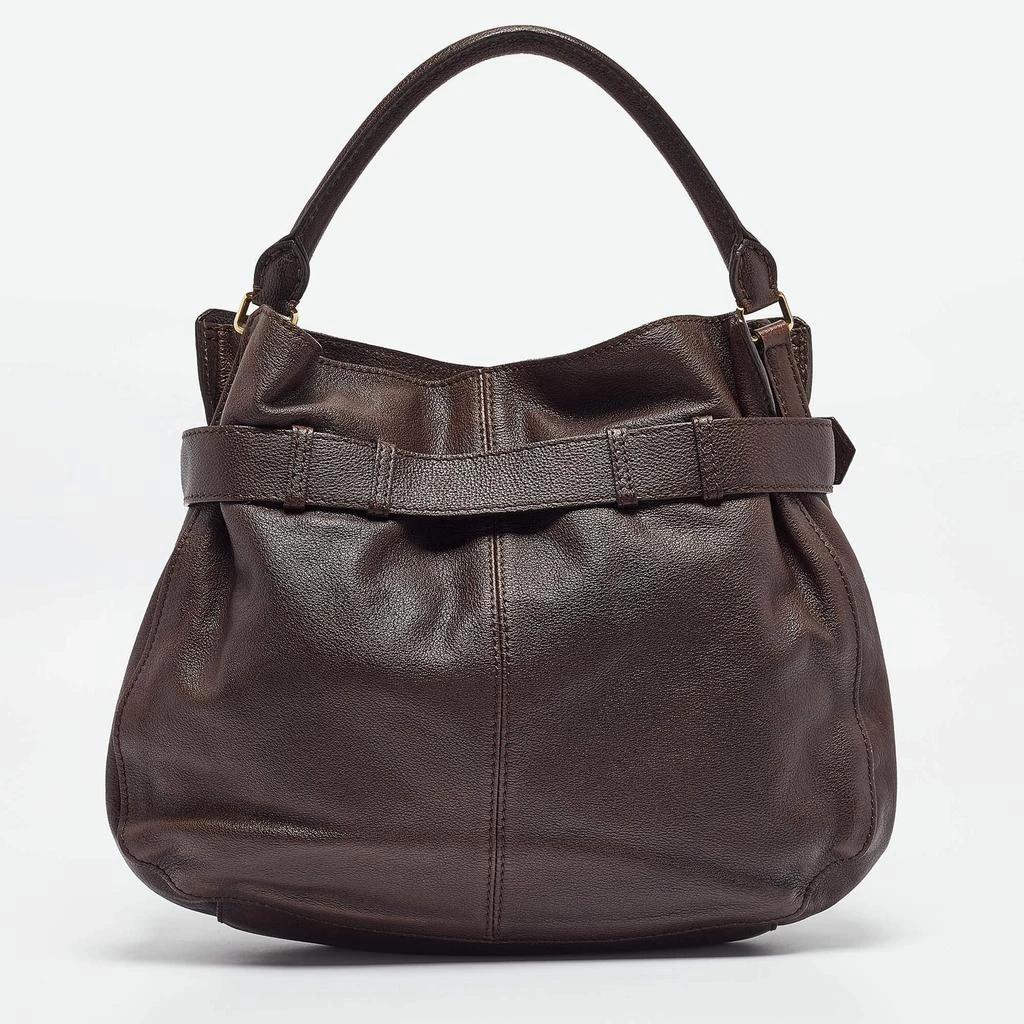 Burberry Burberry Dark Brown Leather Lambeth Hobo 4