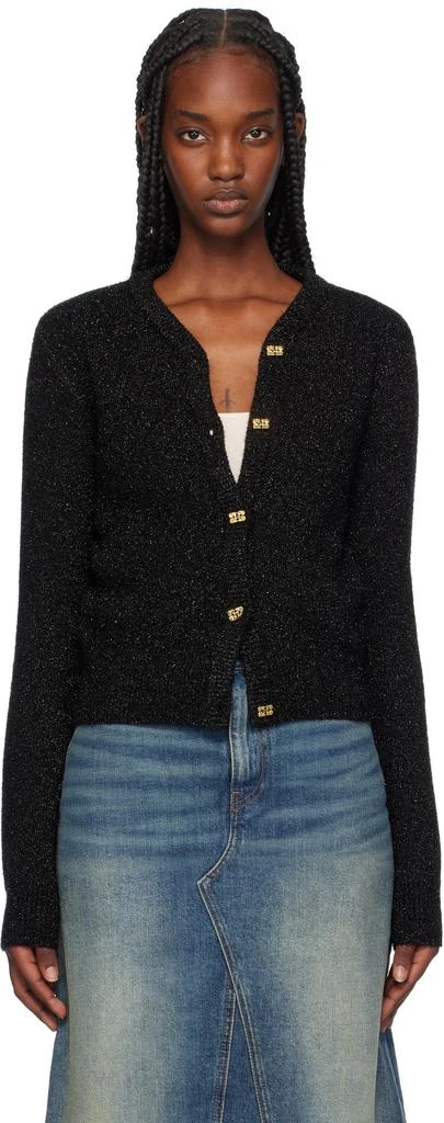 Ganni Black Sparkle Cardigan 1